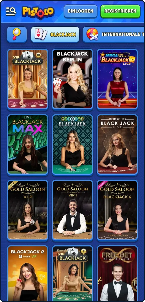 Live-Blackjack-Tische mit echten Dealern