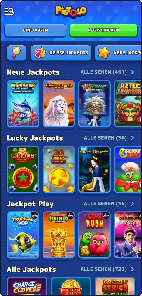 Jackpot-Slots mit riesigen Gewinnchancen