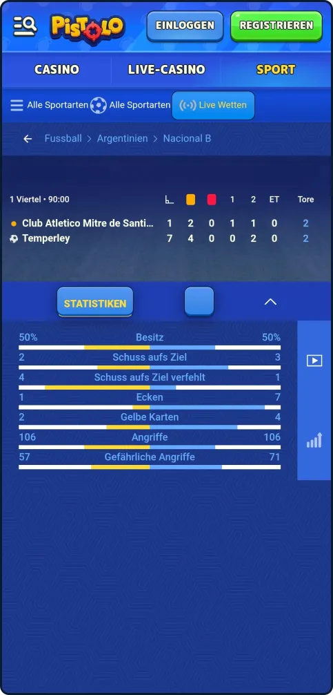 Statistiken für Live-Wetten im Sportbereich